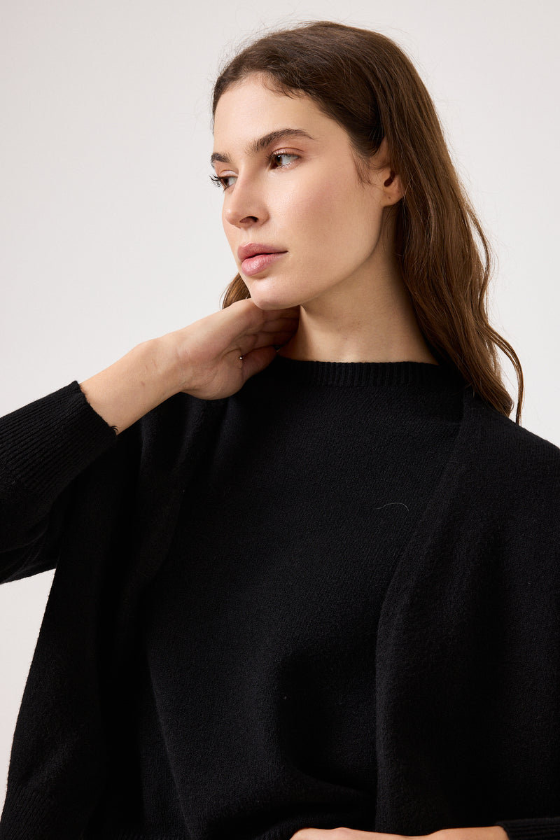 Cardigan nero FEDERICA BI