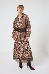 Gonna in viscosa animalier print FEDERICA BI