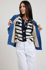 Giacca in denim blu FEDERICA BI