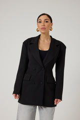 Blazer nero over FEDERICA BI