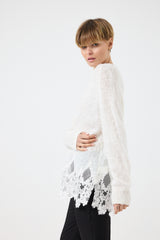 Maglia scollo pizzo FEDERICA BI