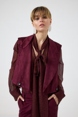 Tailleur in ecosuede bordeaux FEDERICA BI