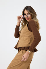 Gilet in velluto FEDERICA BI