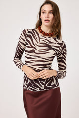 Maglia misto cachemire zebrata FEDERICA BI