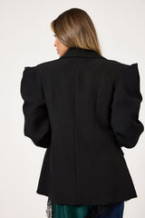 Blazer nero spallina FEDERICA BI