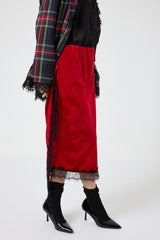 Gonna in velluto e pizzo FEDERICA BI ( più colori )