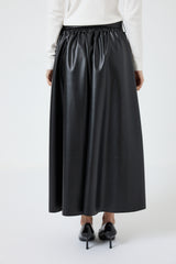 Gonna in ecopelle FEDERICA BI ( nera e bordeaux )