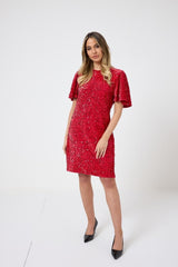 Abito in velluto e paillettes FEDERICA BI ( due colori )