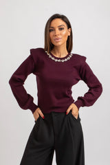 Maglia spallina e collo gioiello FEDERICA BI