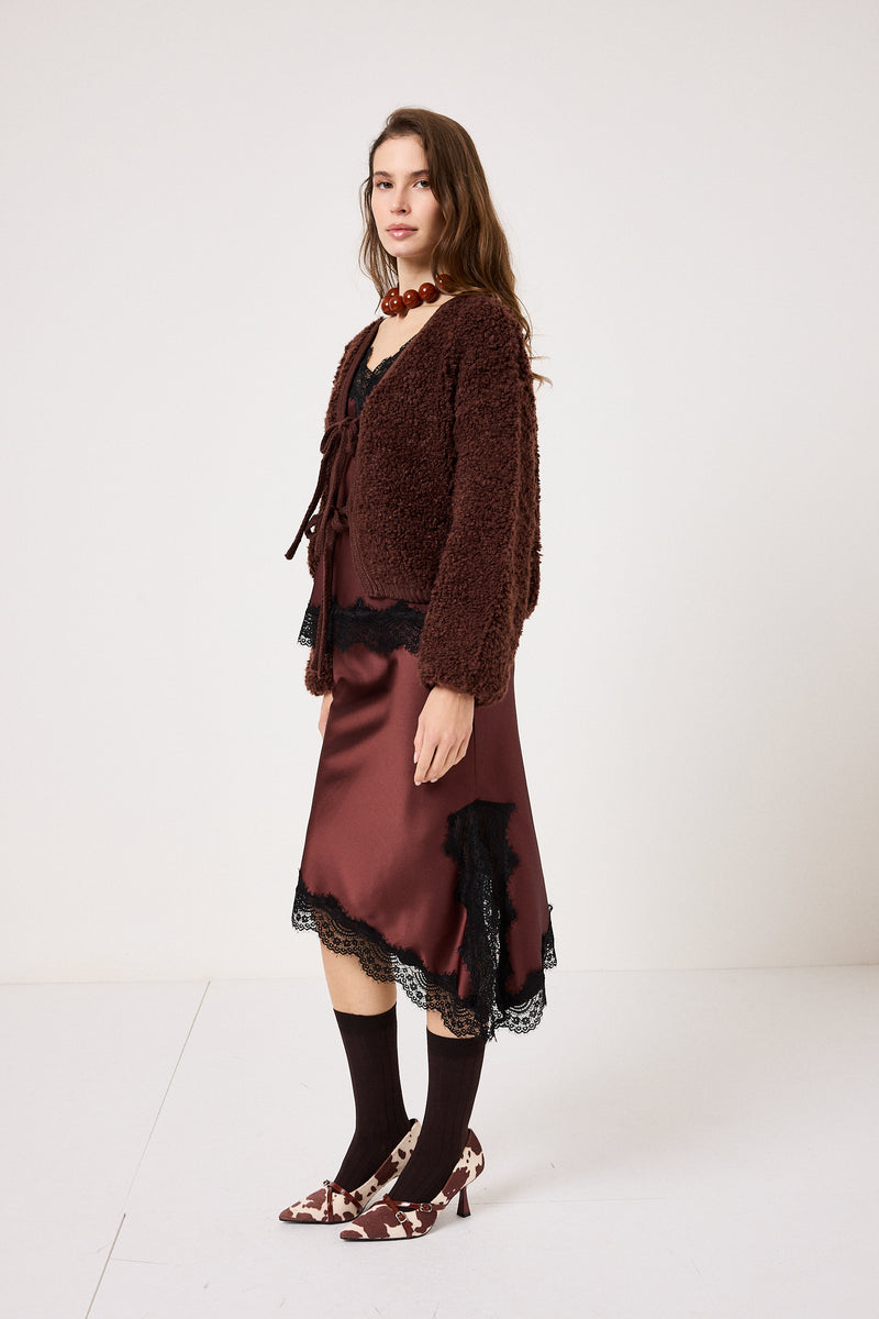 Cardigan glacé ricciolino FEDERICA BI