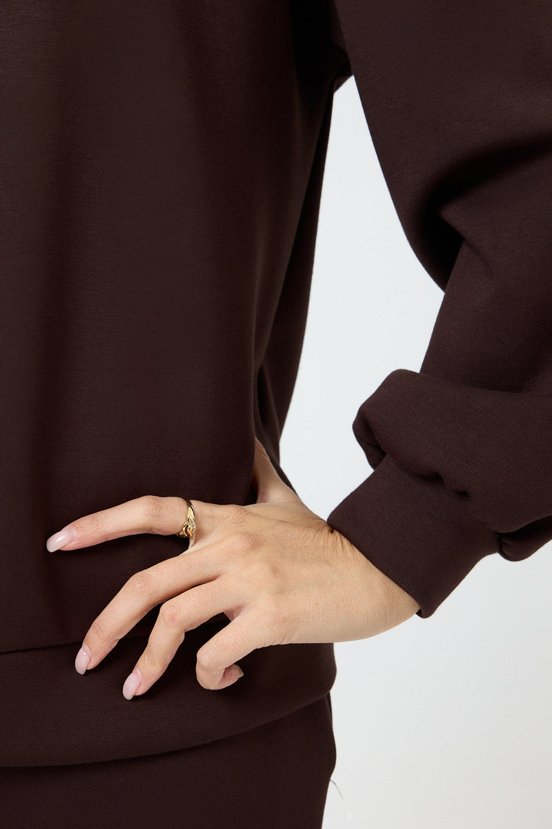 Completo tuta in punto Milano moro FEDERICA BI