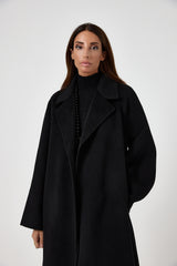 Cappotto nero cachemire e lana FEDERICA BI
