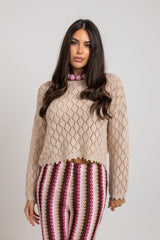Maglia traforata lurex FEDERICA BI (due colori)