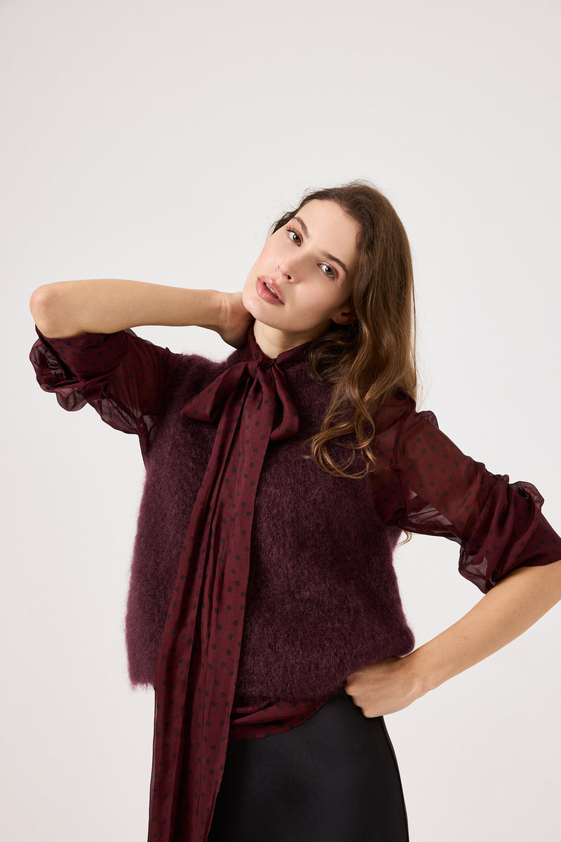 Gilet kid mohair ( vari colori ) FEDERICA BI