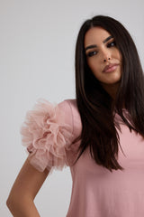 Maglia EMY viscosa e tulle FEDERICA BI (piu’ colori)