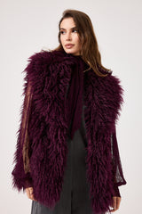 Gilet ricciolino bordeaux FEDERICA BI