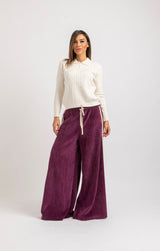 Pantalone in velluto bordeaux FEDERICA BI