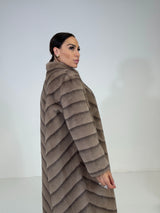 Ecovisone lungo taupe FEDERICA BI