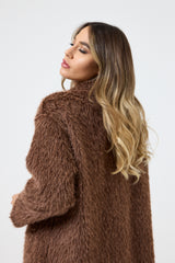 Cappotto lungo con frange FEDERICA BI ( due colori )