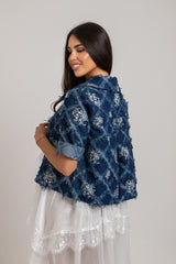 Giacca in denim blu FEDERICA BI