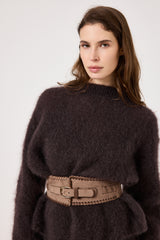 Maglione kid mohair moro FEDERICA BI