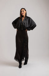 Giacchina FEDERICA BI in raso nero