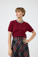 Maglia treccia cristalli FEDERICA BI