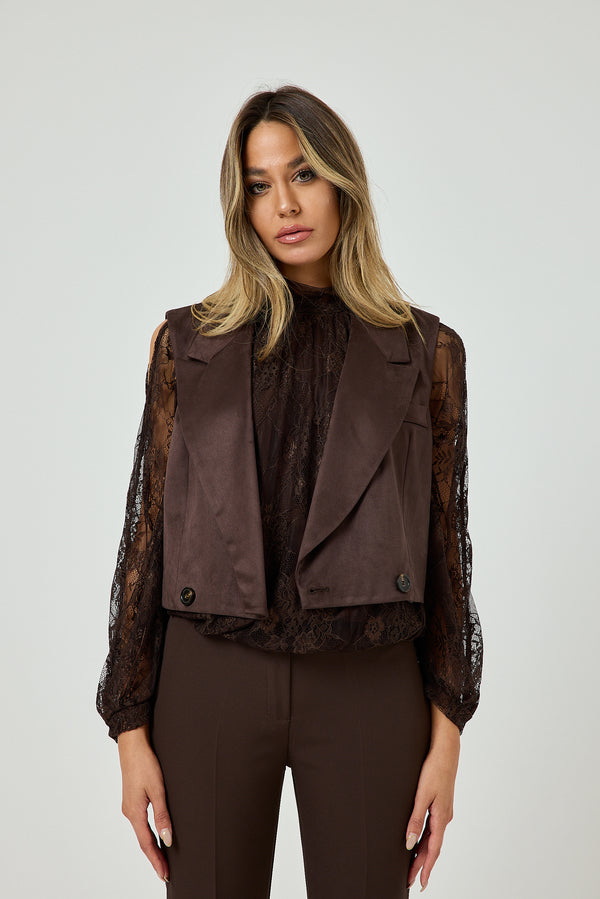 Gilet moro in ecosuede FEDERICA BI