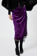 Gonna in velluto e pizzo FEDERICA BI ( più colori )