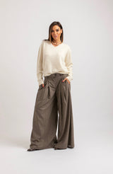Pantalone tortora palazzo FEDERICA BI