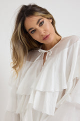 Camicia bianca volant FEDERICA BI