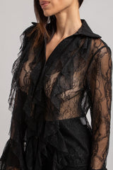 Camicia nera in pizzo FEDERICA BI