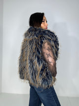 Gilet ECO blu ottanio FEDERICA BI