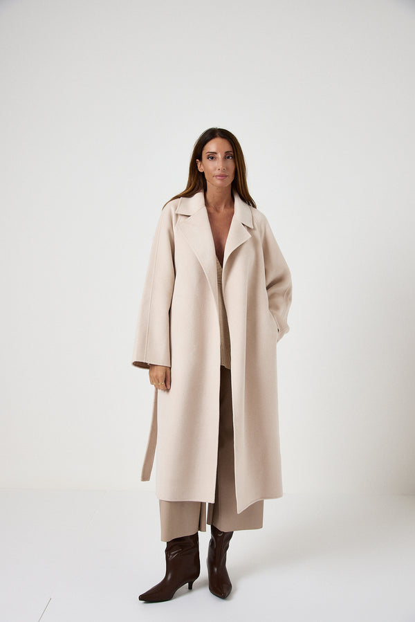 Cappotto beige cachemire e lana FEDERICA BI