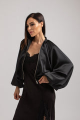 Giacchina FEDERICA BI in raso nero