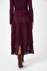 Gonna bordeaux in ecosuede FEDERICA BI