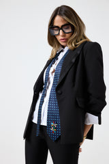 Cravatta in seta blu FEDERICA BI