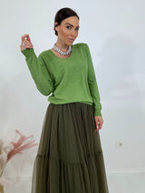 Gonna in tulle verde FEDERICA BI