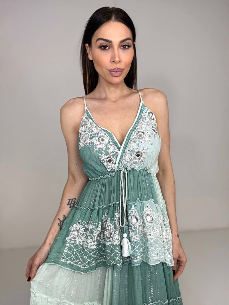 Abito in viscosa BOHO FEDERICA BI