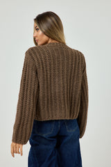 Cardigan bottone oro FEDERICA BI