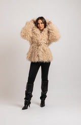 Ecopelliccia beige FEDERICA BI