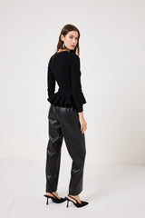 Maglia nera bottoni gioiello FEDERICA BI