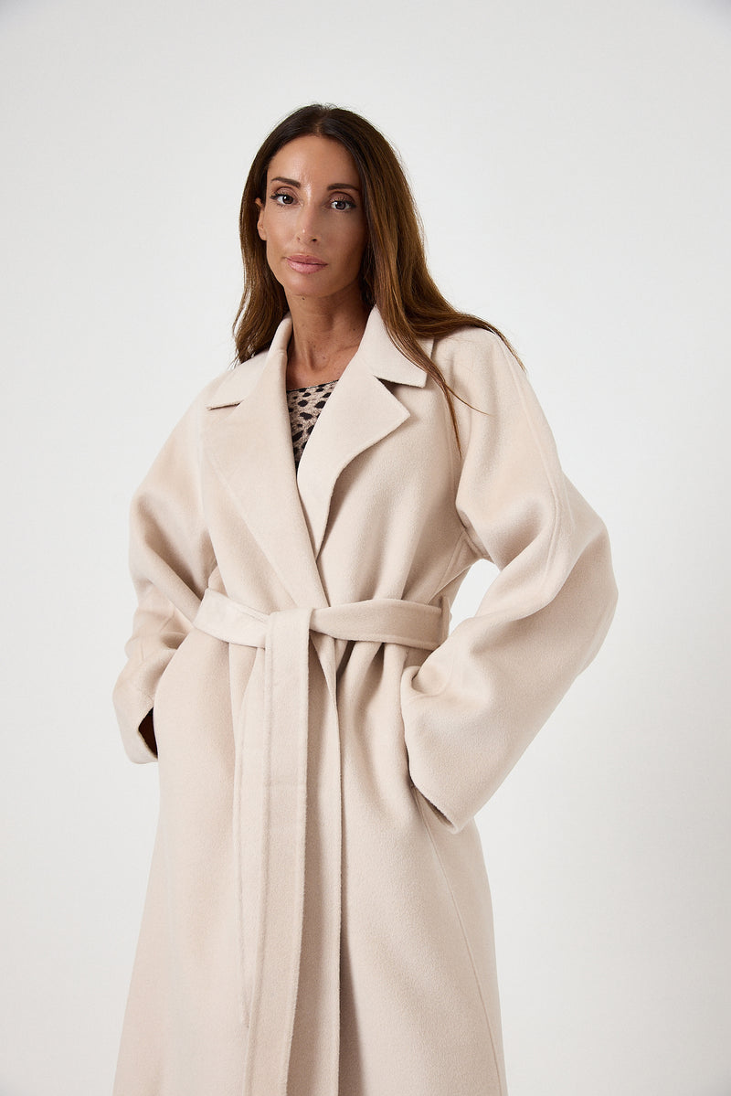 Cappotto beige cachemire e lana FEDERICA BI