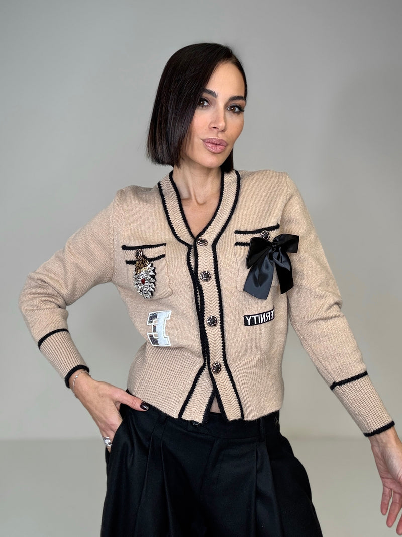 Pantalone in panno FEDERICA BI ( nero e bordeaux )