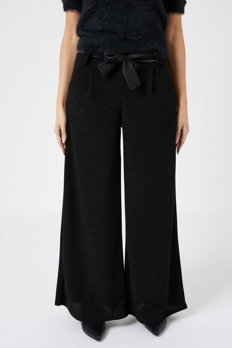 Pantalone nero lurex FEDERICA BI