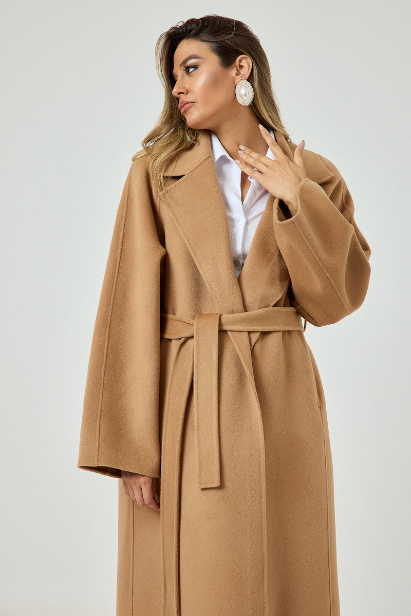 Cappotto camel cachemire e lana FEDERICA BI