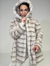 Ecovisone con cappuccio beige FEDERICA BI