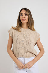 Gilet sabbia traforato FEDERICA BI