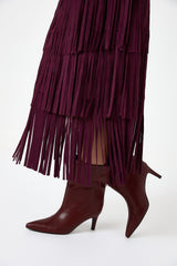 Gonna bordeaux in ecosuede FEDERICA BI