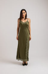 Abito FEDERICA BI slip Dress in viscosa e pizzo